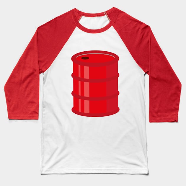 BRB Barrel Logo (Simple) Baseball T-Shirt by Big Red Barrel